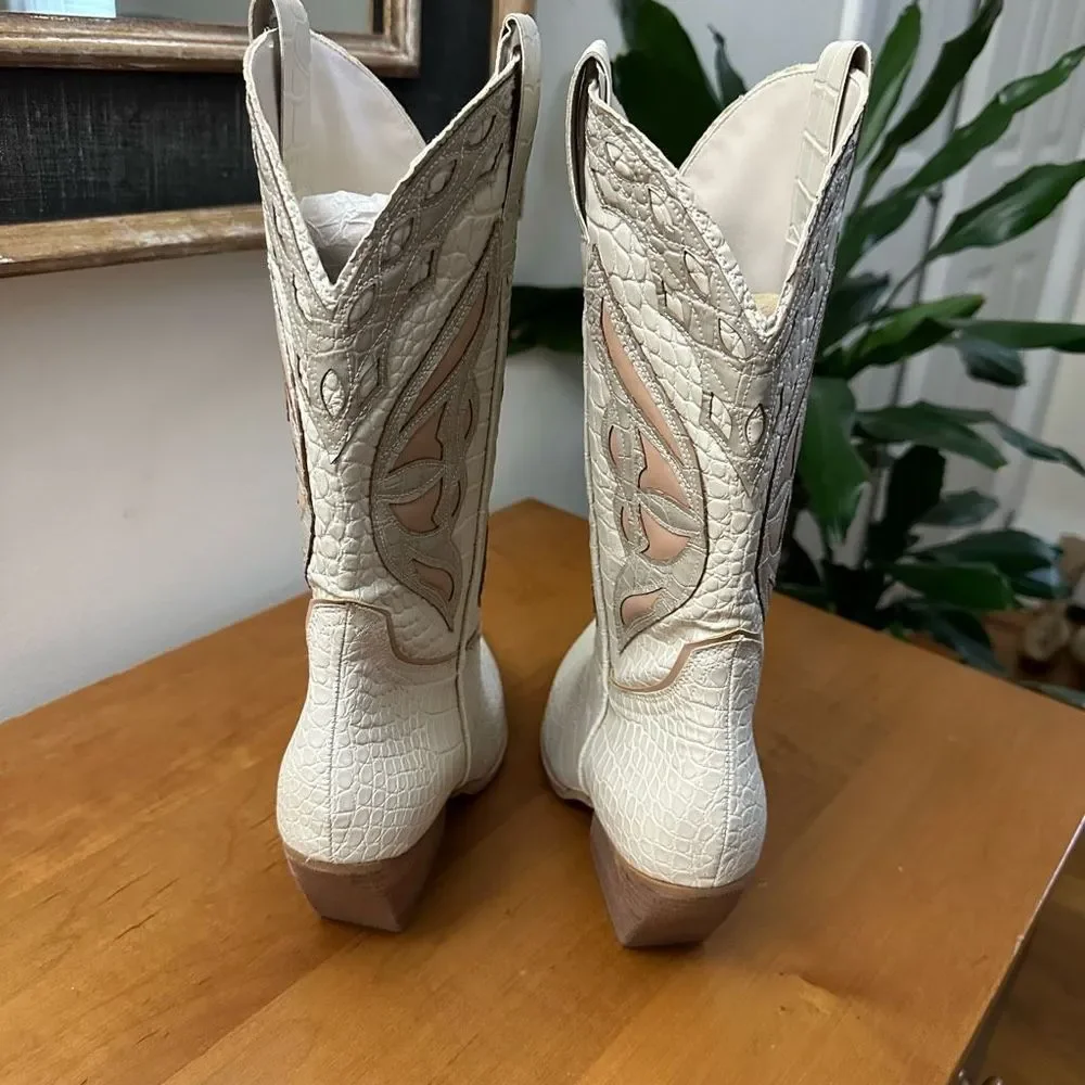 Steve Madden by Free People Wynter Cowboy Boots NEVER WORN - Picture 8 of 12
